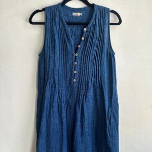 Linen Indigo Faherty Dress